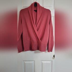 Ann Taylor Pink CASHMERE Coral Sweater